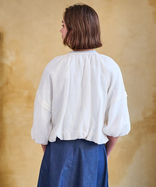 DRESSTERIOR(ドレステリア)の「【洗える/リネン100%】ウォッシャブルペーパーリネンブルゾン(ブルゾン・レディース・オフホワイト/ブラック/ライトパープル・34/36/38)」の12枚目の写真