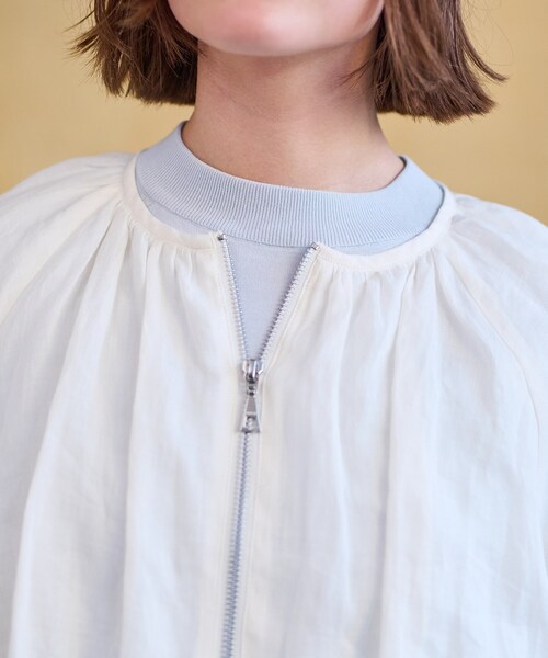 DRESSTERIOR(ドレステリア)の「【洗える/リネン100%】ウォッシャブルペーパーリネンブルゾン(ブルゾン・レディース・オフホワイト/ブラック/ライトパープル・34/36/38)」の15枚目の写真