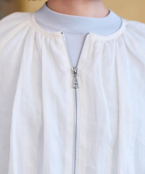 DRESSTERIOR(ドレステリア)の「【洗える/リネン100%】ウォッシャブルペーパーリネンブルゾン(ブルゾン・レディース・オフホワイト/ブラック/ライトパープル・34/36/38)」の17枚目の写真