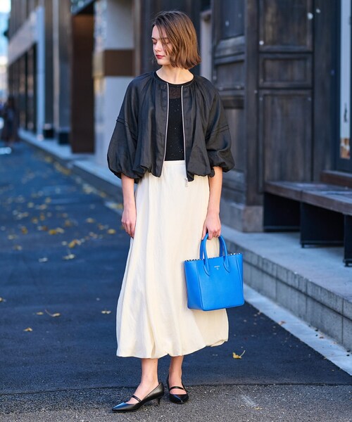 DRESSTERIOR(ドレステリア)の「【洗える/リネン100%】ウォッシャブルペーパーリネンブルゾン(ブルゾン・レディース・オフホワイト/ブラック/ライトパープル・34/36/38)」の18枚目の写真