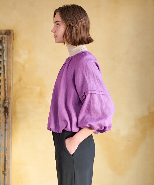 ドレステリア【洗える/リネン100％】ウォッシャブルペーパーリネンブルゾン 洗える/リネン100％】ウォッシャブルペーパーリネンブルゾン（ブルゾン