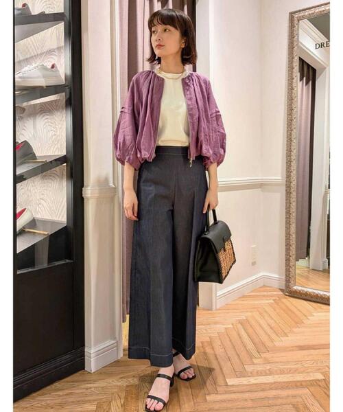 セール】【洗える/リネン100％】ウォッシャブルペーパーリネンブルゾン