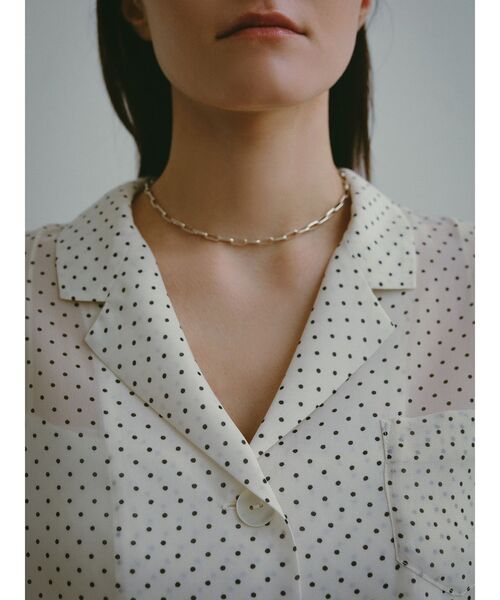 ELENDEEK(エレンディーク)の「ドットシアーシャツ【セットアップ対応】(シャツ/ブラウス・レディース・オフホワイト/ブラック・FREE)」の14枚目の写真