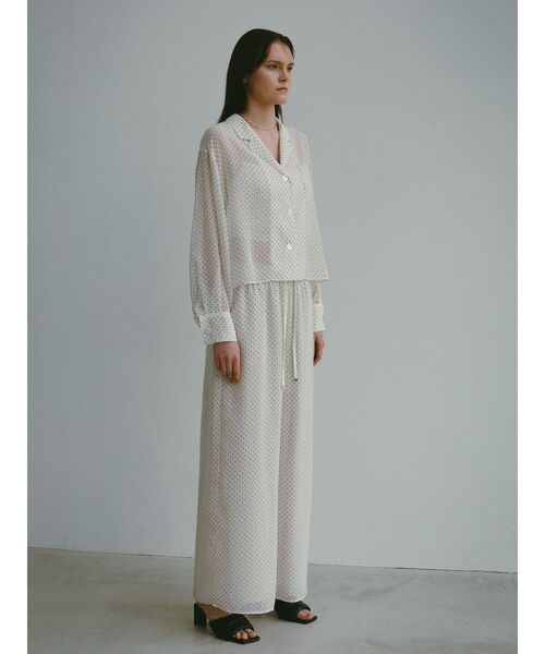 ELENDEEK(エレンディーク)の「ドットシアーシャツ【セットアップ対応】(シャツ/ブラウス・レディース・オフホワイト/ブラック・FREE)」の15枚目の写真