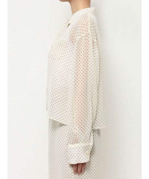 ELENDEEK(エレンディーク)の「ドットシアーシャツ【セットアップ対応】(シャツ/ブラウス・レディース・オフホワイト/ブラック・FREE)」の17枚目の写真