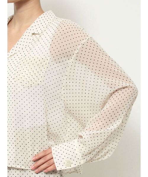 ELENDEEK(エレンディーク)の「ドットシアーシャツ【セットアップ対応】(シャツ/ブラウス・レディース・オフホワイト/ブラック・FREE)」の20枚目の写真