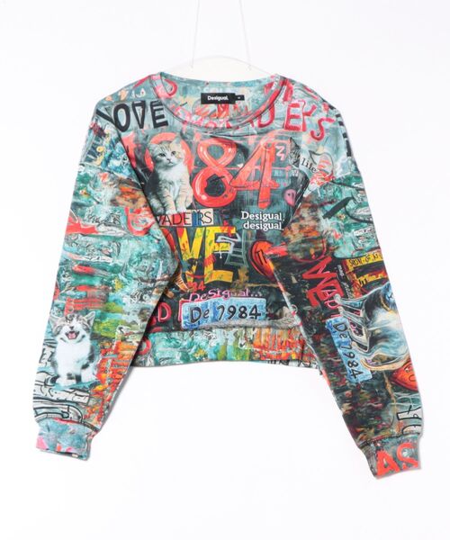 Desigual(デシグアル)の「グラフィティアートクロップドスウェット ミニ丈(スウェット・レディース・ブラック・XL/L/M/S/XS)」の3枚目の写真