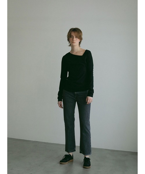 HER.（ハー）の「アシメネックカットソー（Tシャツ/カットソー・レディース・ブラック/オフホワイト・フリー）」の9枚目の写真