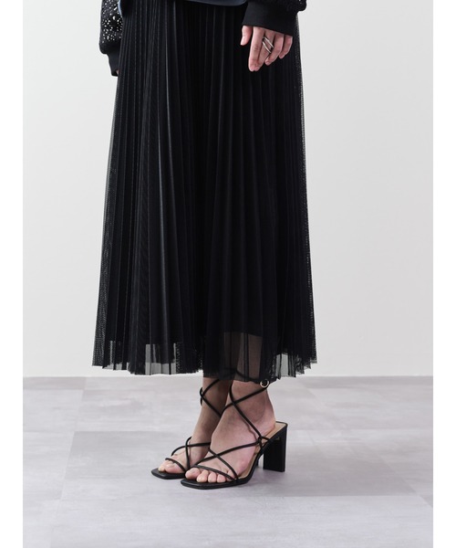 DOLLUPOOPS（ドールアップウップス）の「メッシュプリーツサロペットワンピース（ワンピース・レディース・ブラック/カーキ・38）」の15枚目の写真