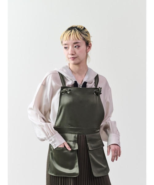 セール】メッシュプリーツサロペットワンピース（ワンピース