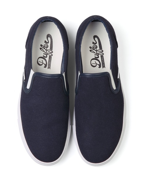 The DUFFER of ST.GEORGE(ザダファーオブセントジョージ)の「DUFFER ORIGINAL SLIP-ON SNEAKERS:DUFFERオリジナル スリッポン スニーカー(スニーカー・メンズ・ネイビー/ライトブルー/アイボリー・SMALL/MEDIUM/LARGE/X-LARGE)」の9枚目の写真
