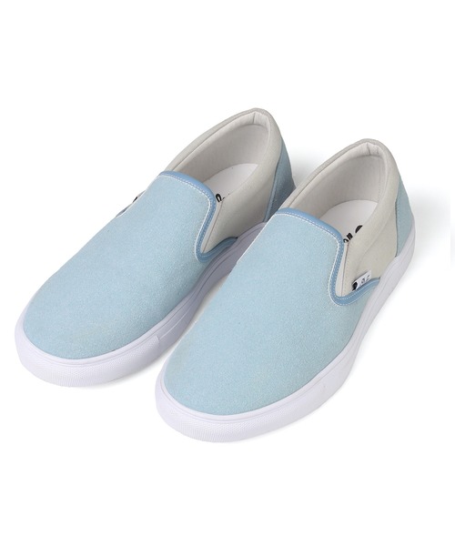 The DUFFER of ST.GEORGE(ザダファーオブセントジョージ)の「DUFFER ORIGINAL SLIP-ON SNEAKERS:DUFFERオリジナル スリッポン スニーカー(スニーカー・メンズ・ネイビー/ライトブルー/アイボリー・SMALL/MEDIUM/LARGE/X-LARGE)」の5枚目の写真