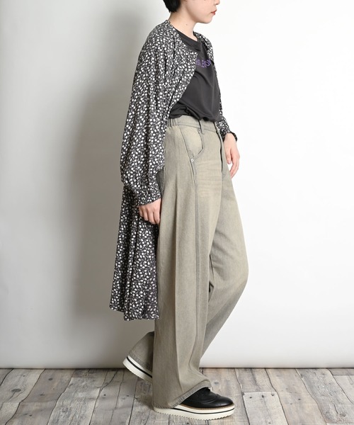 MARAI(マーライ)の「デニムワイドパンツ ジーパン(デニムパンツ・レディース・ブルーパープル/グレー/ブラック・フリー)」の8枚目の写真