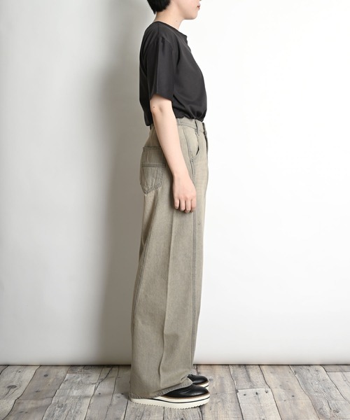 MARAI(マーライ)の「デニムワイドパンツ ジーパン(デニムパンツ・レディース・ブルーパープル/グレー/ブラック・フリー)」の10枚目の写真