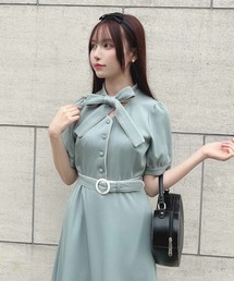 F i.n.t | パイピングボウタイワンピース/ fint フィント(ワンピース)