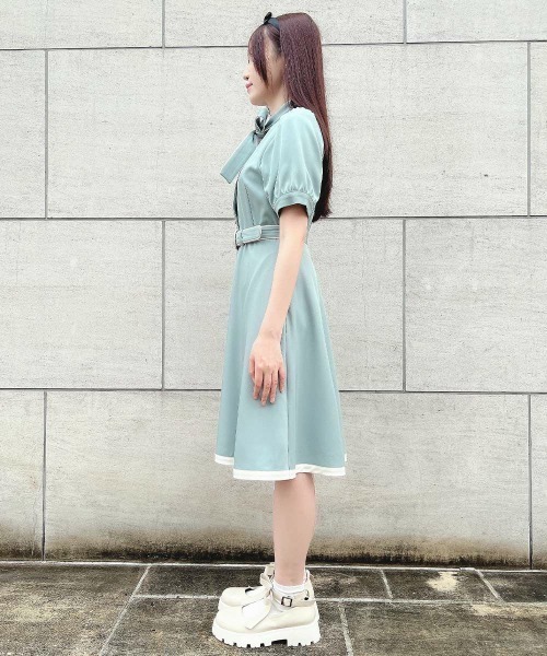 F i.n.t(フィント)の「パイピングボウタイワンピース/ fint フィント(ワンピース・レディース・ホワイト×レッド/ホワイト×グリーン・FREE)」の19枚目の写真