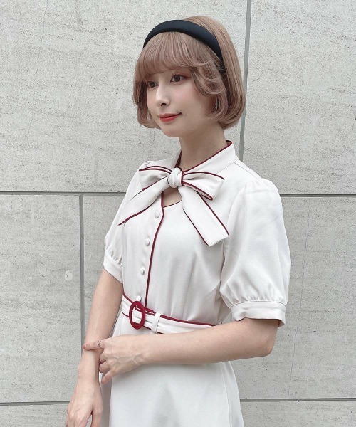 F i.n.t(フィント)の「パイピングボウタイワンピース/ fint フィント(ワンピース・レディース・ホワイト×レッド/ホワイト×グリーン・FREE)」の17枚目の写真