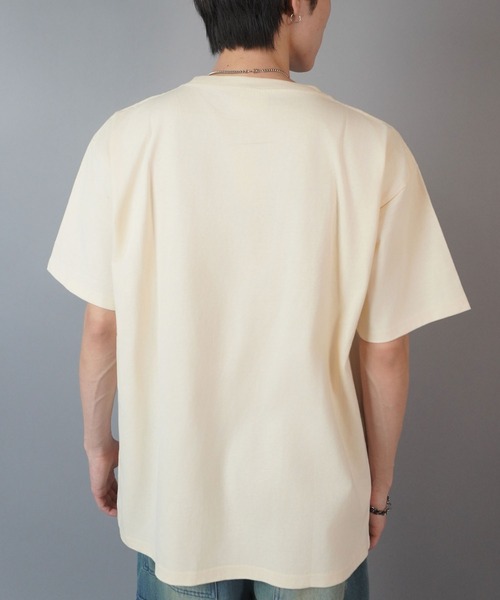 SPINNS（スピンズ）の「短丈サイズが新登場◎ピグメントワンポイントTシャツ/ハートロゴ（Tシャツ/カットソー・メンズ・カーキ系/アイボリー/ブラウン系その他/杢グレー/ブラック系その他/ブラウン系その他2/ブラック系その他2/カーキ系1・ONESIZE/M）」の18枚目の写真