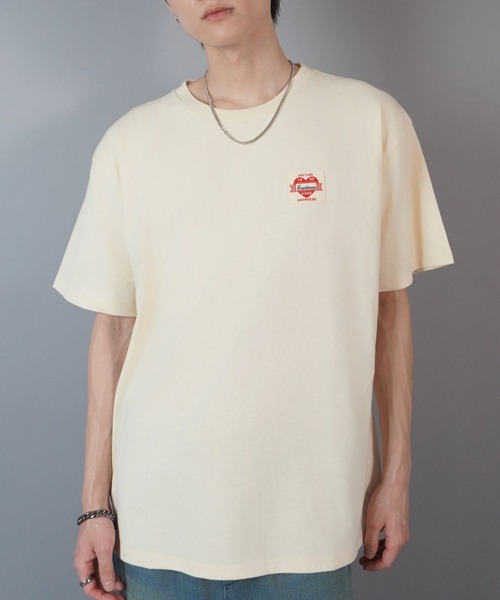 SPINNS（スピンズ）の「短丈サイズが新登場◎ピグメントワンポイントTシャツ/ハートロゴ（Tシャツ/カットソー・メンズ・カーキ系/アイボリー/ブラウン系その他/杢グレー/ブラック系その他/ブラウン系その他2/ブラック系その他2/カーキ系1・ONESIZE/M）」の20枚目の写真