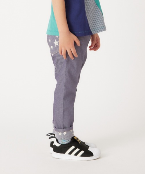 HAKKA KIDS(ハッカキッズ)の「シャリ感ストレッチスリムパンツ(その他パンツ・キッズ・サックスブルー/カーキ/ネイビー・110cm/120cm/130cm/100cm)」の6枚目の写真