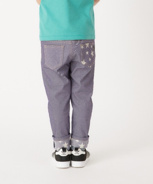 HAKKA KIDS(ハッカキッズ)の「シャリ感ストレッチスリムパンツ(その他パンツ・キッズ・サックスブルー/カーキ/ネイビー・110cm/120cm/130cm/100cm)」の4枚目の写真