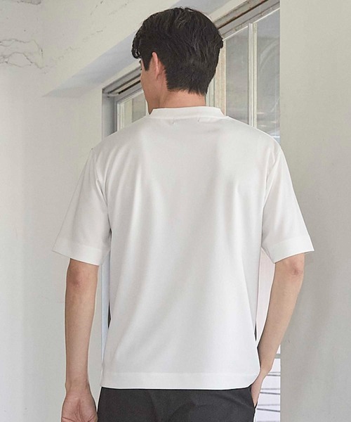 UNION STATION（ユニオンステーション）の「パネル切り替え 異素材コンビクルーネックＴ（Tシャツ/カットソー・メンズ・ホワイト/ブラック/ホワイト系その他・M/L/LL）」の7枚目の写真