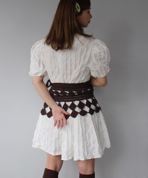 SANSeLF（サンセルフ）の「【SANSeLF】ニットラップスカート sanw25s066（スカート・レディース・ブラウン・FREE）」の7枚目の写真