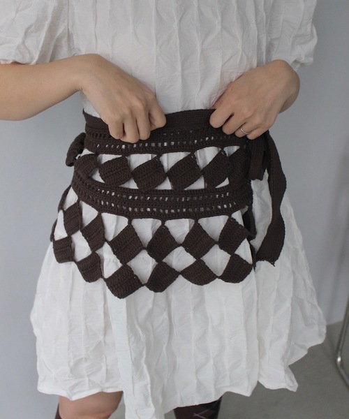 SANSeLF（サンセルフ）の「【SANSeLF】ニットラップスカート sanw25s066（スカート・レディース・ブラウン・FREE）」の8枚目の写真