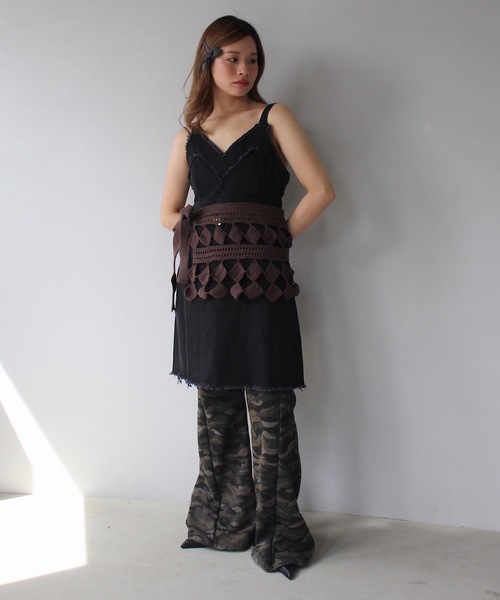 SANSeLF（サンセルフ）の「【SANSeLF】ニットラップスカート sanw25s066（スカート・レディース・ブラウン・FREE）」の3枚目の写真