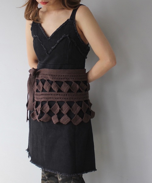 SANSeLF（サンセルフ）の「【SANSeLF】ニットラップスカート sanw25s066（スカート・レディース・ブラウン・FREE）」の4枚目の写真