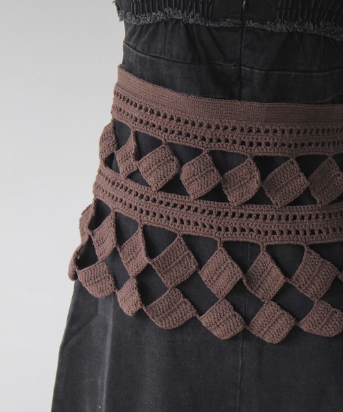 SANSeLF（サンセルフ）の「【SANSeLF】ニットラップスカート sanw25s066（スカート・レディース・ブラウン・FREE）」の5枚目の写真