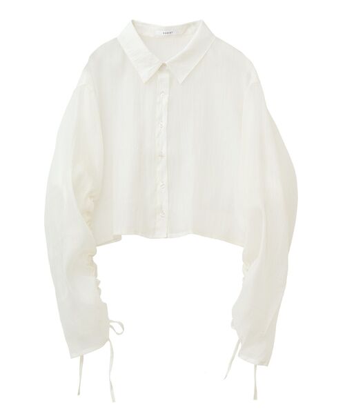 EGOIST（エゴイスト）の「EGOISTドロストシアーシャツ（シャツ/ブラウス・レディース・グレー/ホワイト系その他2/ミント・FREE）」の5枚目の写真