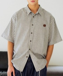 SLOWACID（スローアシッド）の「【UNISEX】SLOW ACID／ストライプハーフシャツ（シャツ/ブラウス）」