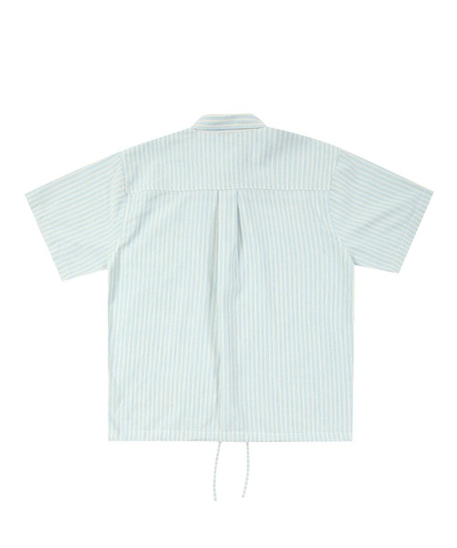 ブラウス シャツ 「UNISEX」SLOW ACID／ストライプハーフシャツ レディース メンズ セール】【UNISEX】SLOW ACID／ストライプハーフシャツ（シャツ