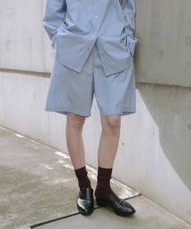 URBAN RESEARCH | new basic　インドスビンコットンストライプハーフパンツ(その他パンツ)