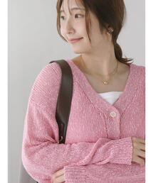 Te chichi TERRASSE | スラブクロップドVネックカーディガン《2025spring catalog item》(カーディガン/ボレロ)