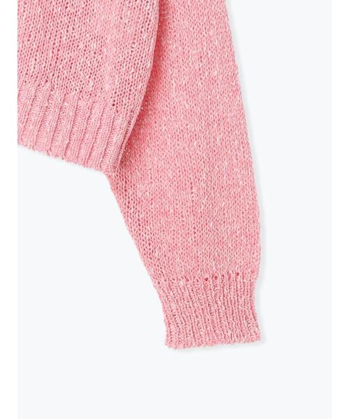 Te chichi TERRASSE(テチチテラス)の「スラブクロップドVネックカーディガン《2025spring catalog item》(カーディガン/ボレロ・レディース・グレー/チャコールグレー/ピンク・F)」の11枚目の写真