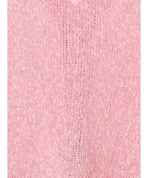 Te chichi TERRASSE(テチチテラス)の「スラブクロップドVネックカーディガン《2025spring catalog item》(カーディガン/ボレロ・レディース・グレー/チャコールグレー/ピンク・F)」の14枚目の写真