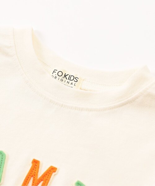 F.O.KIDS（エフオーキッズ）の「【リンク/ジュニア対応】ロゴデザインワンピース（ワンピース・キッズ・オフホワイト/パープル/グリーン・80/90/100/110/120/130/140/150）」の6枚目の写真