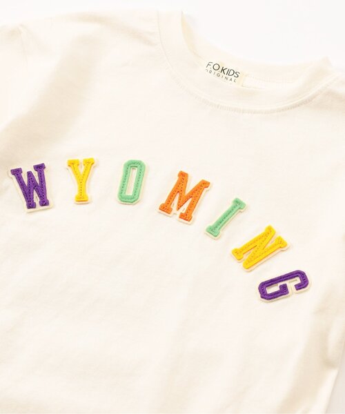 F.O.KIDS（エフオーキッズ）の「【リンク/ジュニア対応】ロゴデザインワンピース（ワンピース・キッズ・オフホワイト/パープル/グリーン・80/90/100/110/120/130/140/150）」の7枚目の写真