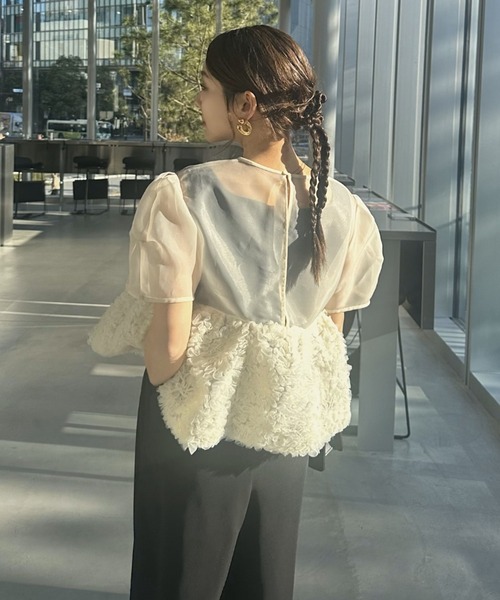 swell peplum set up pants dress スウェルぺプラムセットアップ