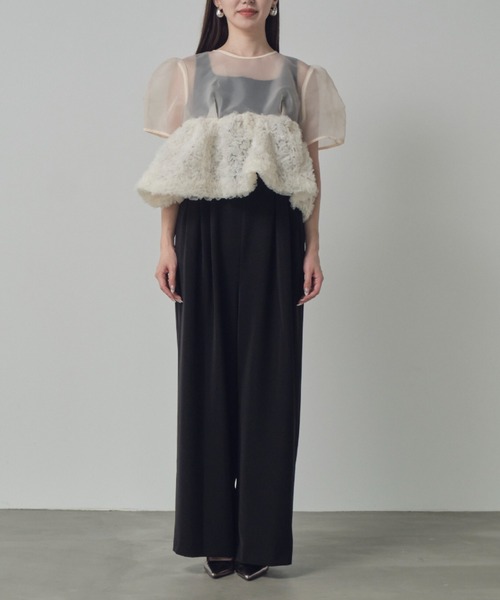 ANDRESD  ペプラムセットアップドレス パンツドレス ANDRESD パンツドレス peplum setup dress / ペプラム