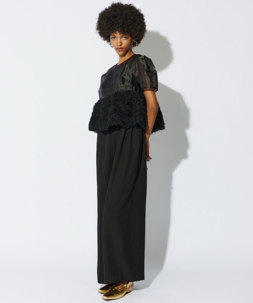 swell peplum set up pants dress スウェルぺプラムセットアップ