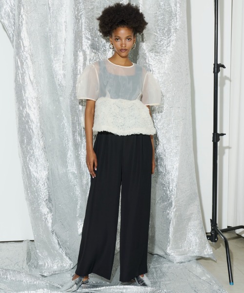 swell peplum set up pants dress スウェルぺプラムセットアップ
