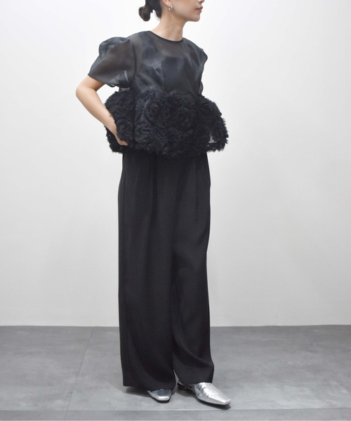 ANDRESD（アンドレスド）の「swell peplum set up pants dress