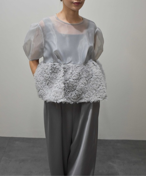 ANDRESD（アンドレスド）の「swell peplum set up pants dress