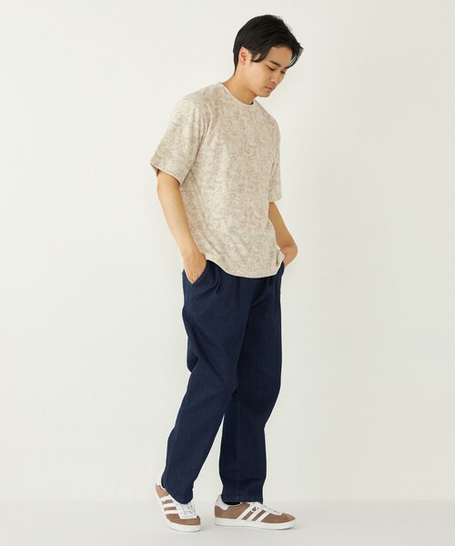 SHIPS Colors(シップス カラーズ)の「SHIPS Colors:パイル ジャカード Tシャツ(Tシャツ/カットソー・メンズ・ベージュ/ネイビー/オフホワイト・X-LARGE/MEDIUM/LARGE)」の21枚目の写真