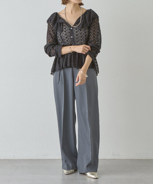 SHENERY（シーナリー）の「タックスラックス（スラックス・レディース・イエロー/グレー・38/36）」の7枚目の写真