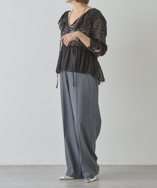 SHENERY（シーナリー）の「タックスラックス（スラックス・レディース・イエロー/グレー・38/36）」の8枚目の写真