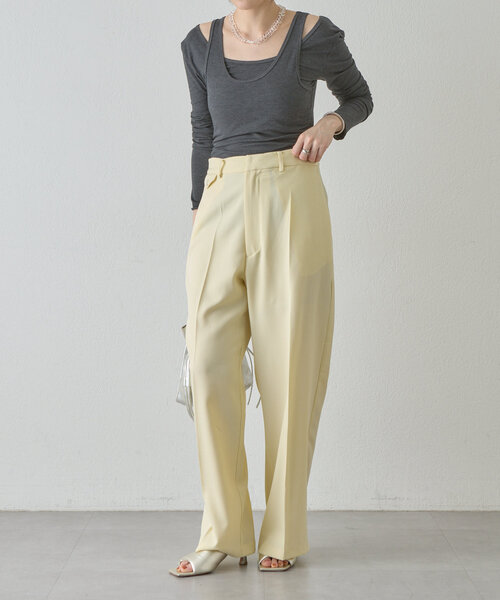 SHENERY（シーナリー）の「タックスラックス（スラックス・レディース・イエロー/グレー・38/36）」の18枚目の写真